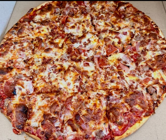The Meats Pizza.