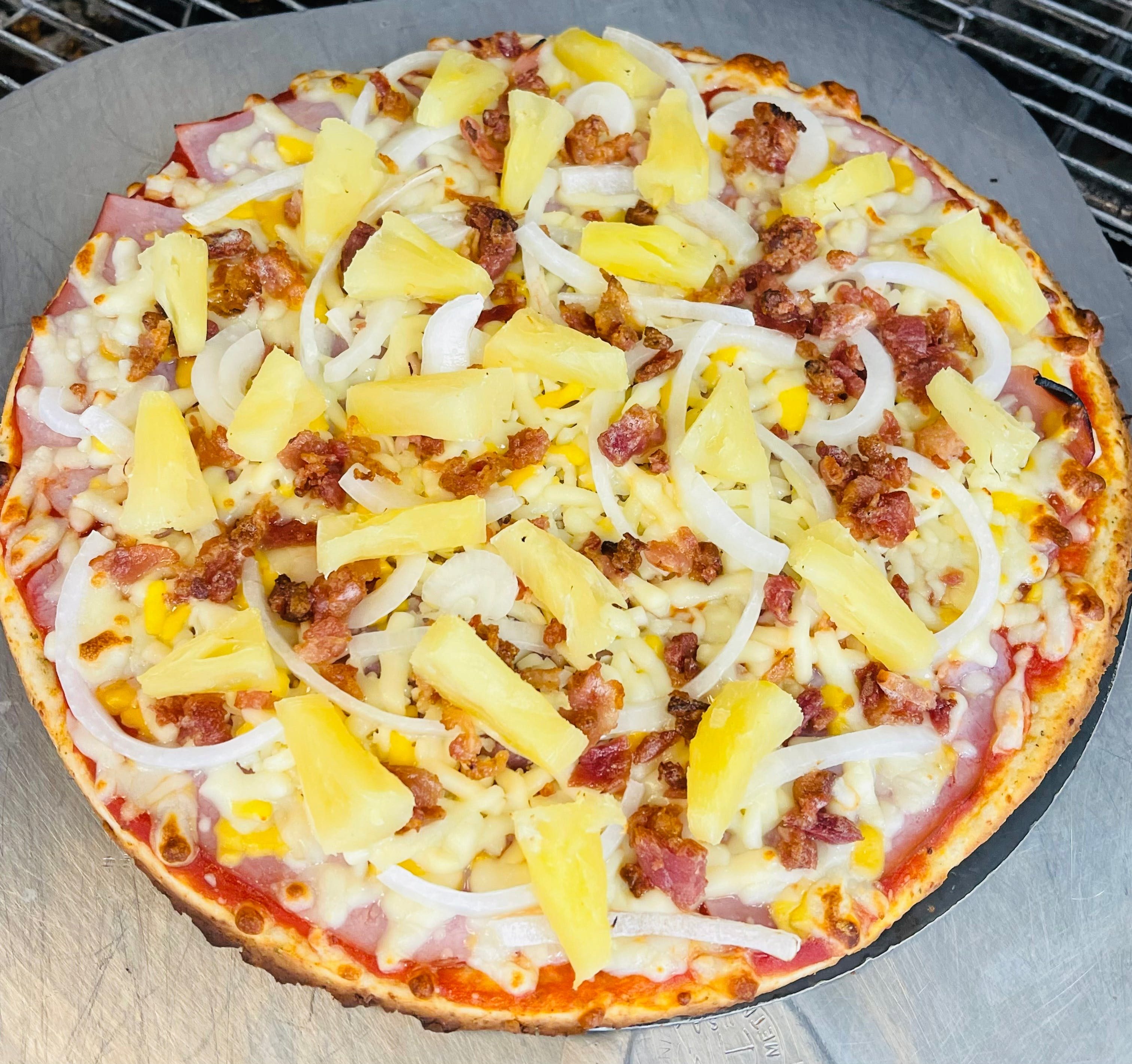 Hawaiian Gluten Free Pizza.