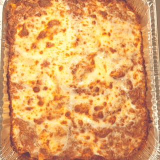 Tub of Baked Mostaccioli